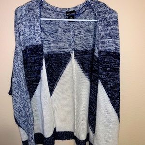 Blue and White Cardigan